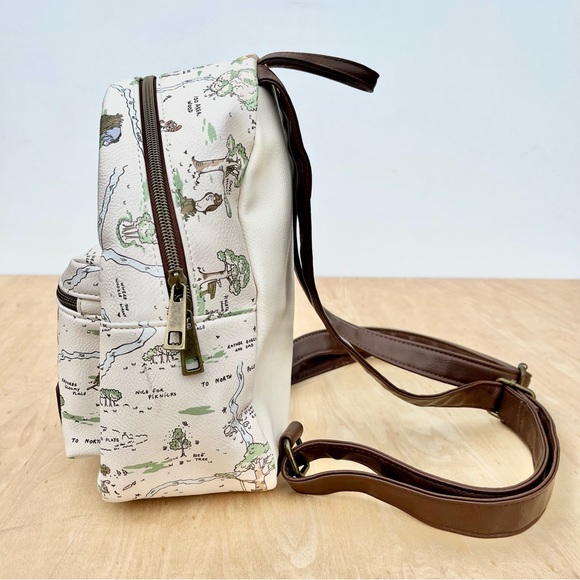 LOUNGEFLY Disney Winnie The Pooh Hundred Acre Wood Mini Backpack Licensed EUC - Picture 2 of 10